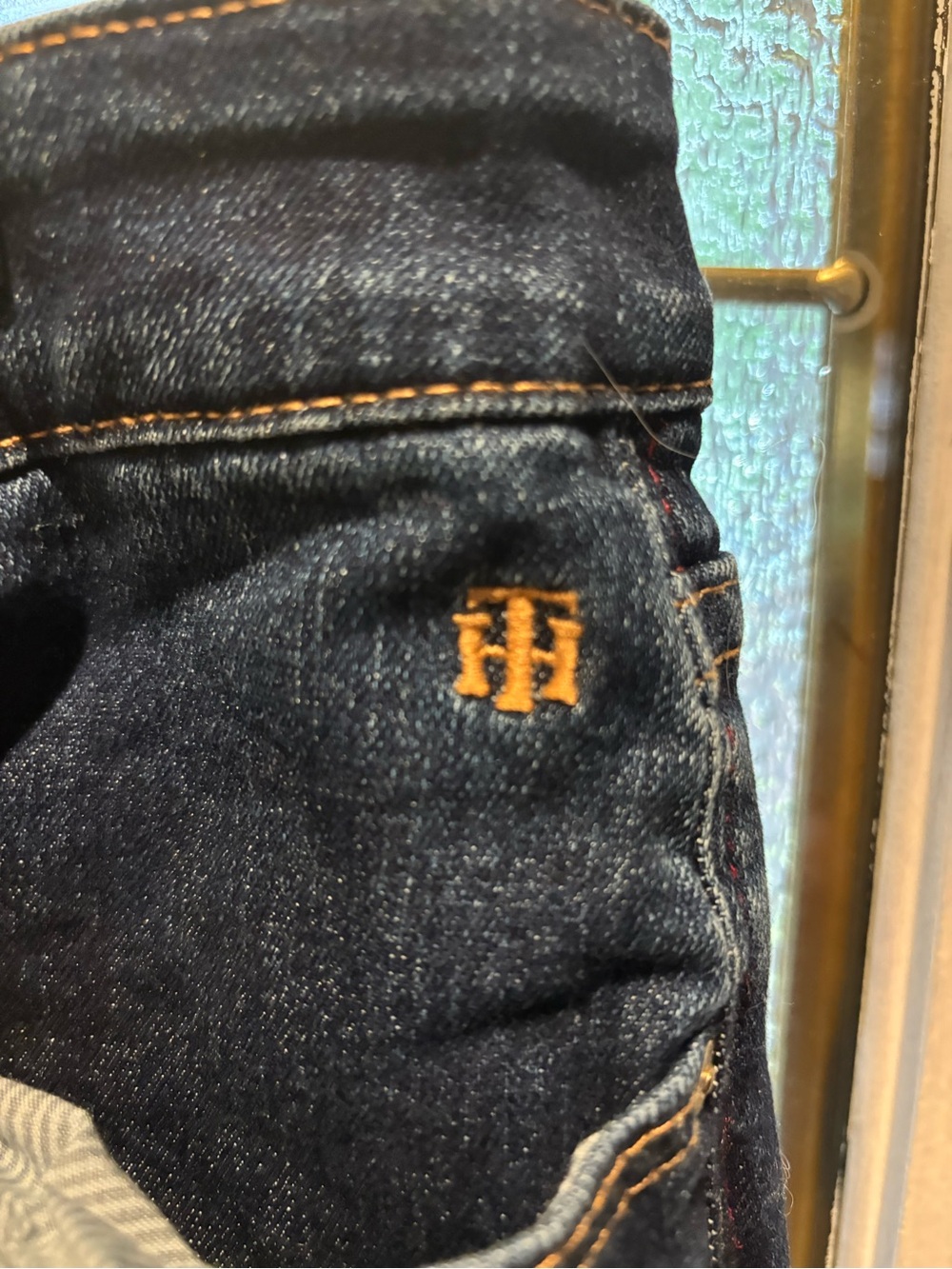 Tommy Hilfiger Slim Straight Dark Blue Jeans - Picture 3 of 5